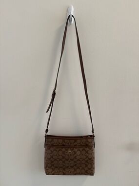 Coach Brown Signature Crossbody Bag